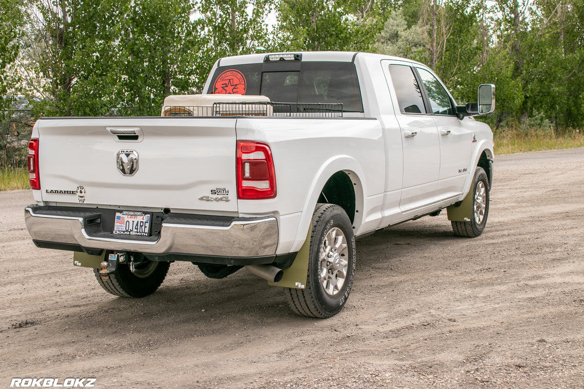 2019 Ram 2500 FT. Original Rokblokz Mud Flaps in Olive Drab