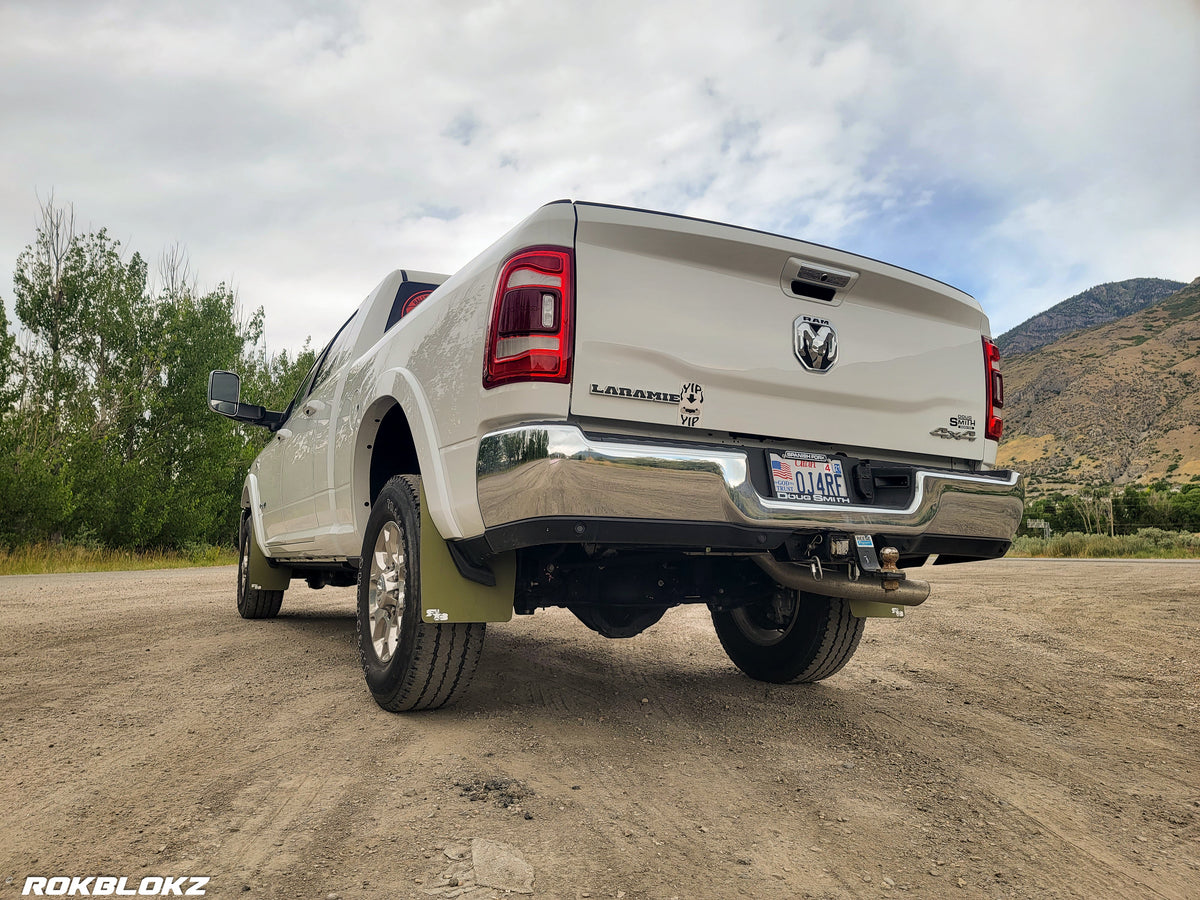 2019 Ram 2500 FT. Original Rokblokz Mud Flaps in Olive Drab