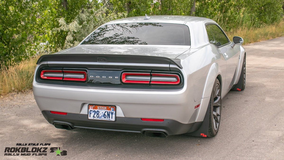 2020 Dodge Challenger Hellcat widebody Featuring Rokblokz Rally Mud flaps-8