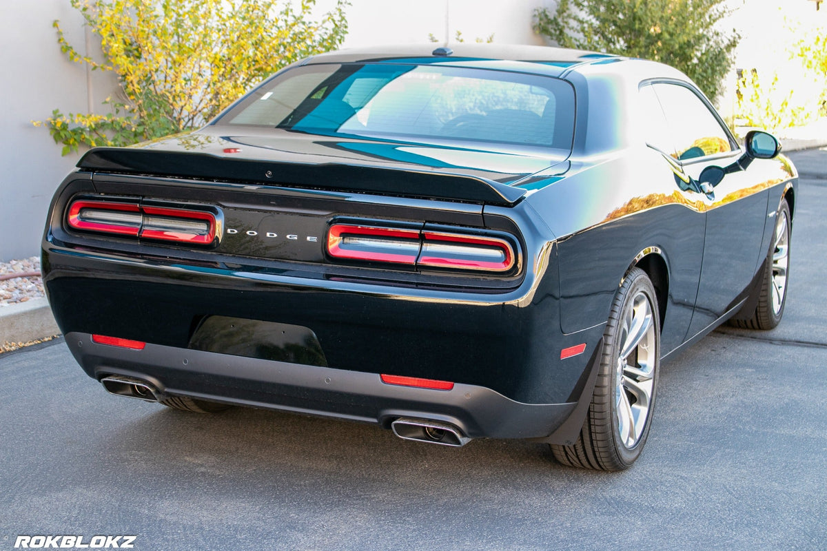 2020 Dodge Challenger featuring Rokblokz Splash Guards in Black