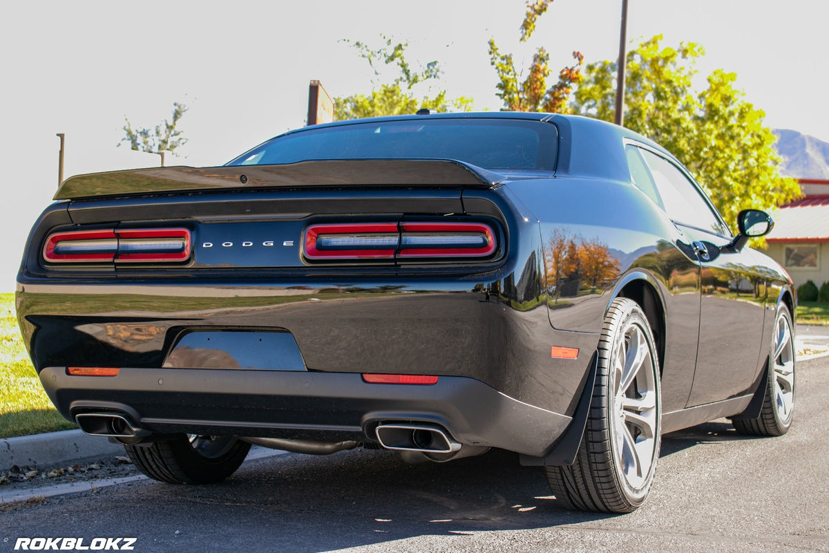 2020 Dodge Challenger featuring Rokblokz Splash Guards in Black