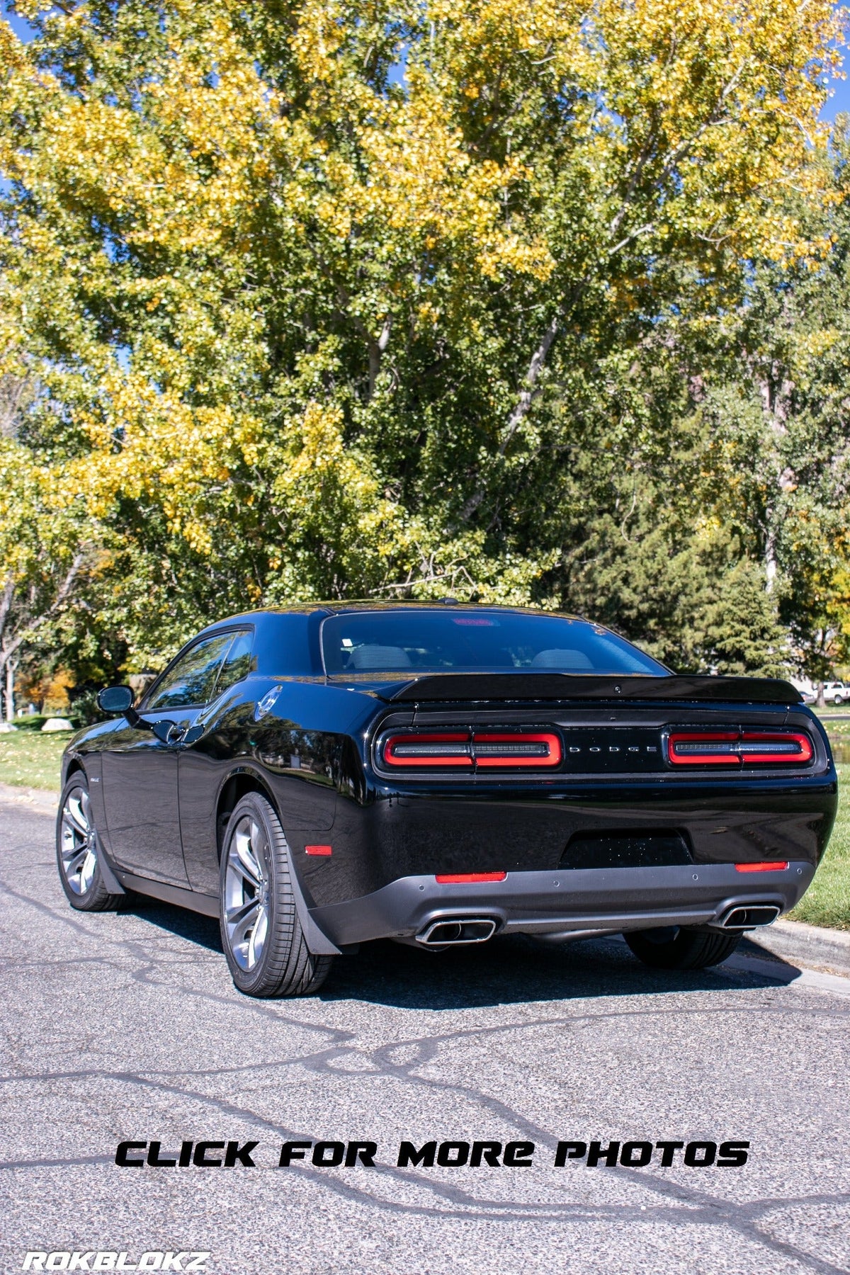 2020 Dodge Challenger featuring Rokblokz Splash Guards in Black