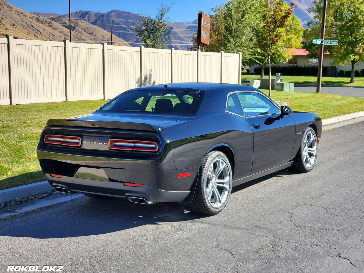 2020 Dodge Challenger featuring Rokblokz Splash Guards in Black