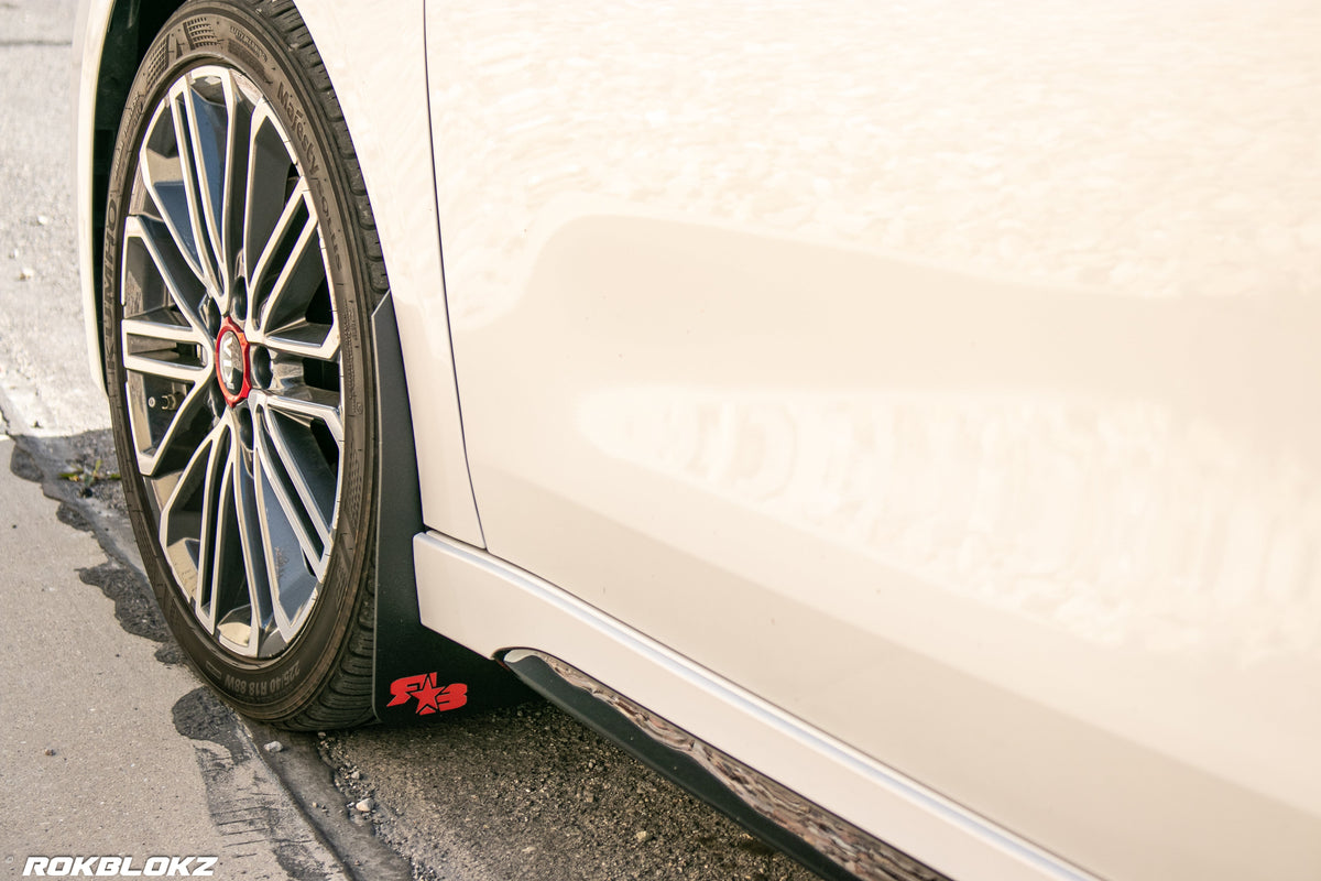 2020 Kia Forte GT Featuring Rokblokz Mud Flaps in Black w/ Red logo