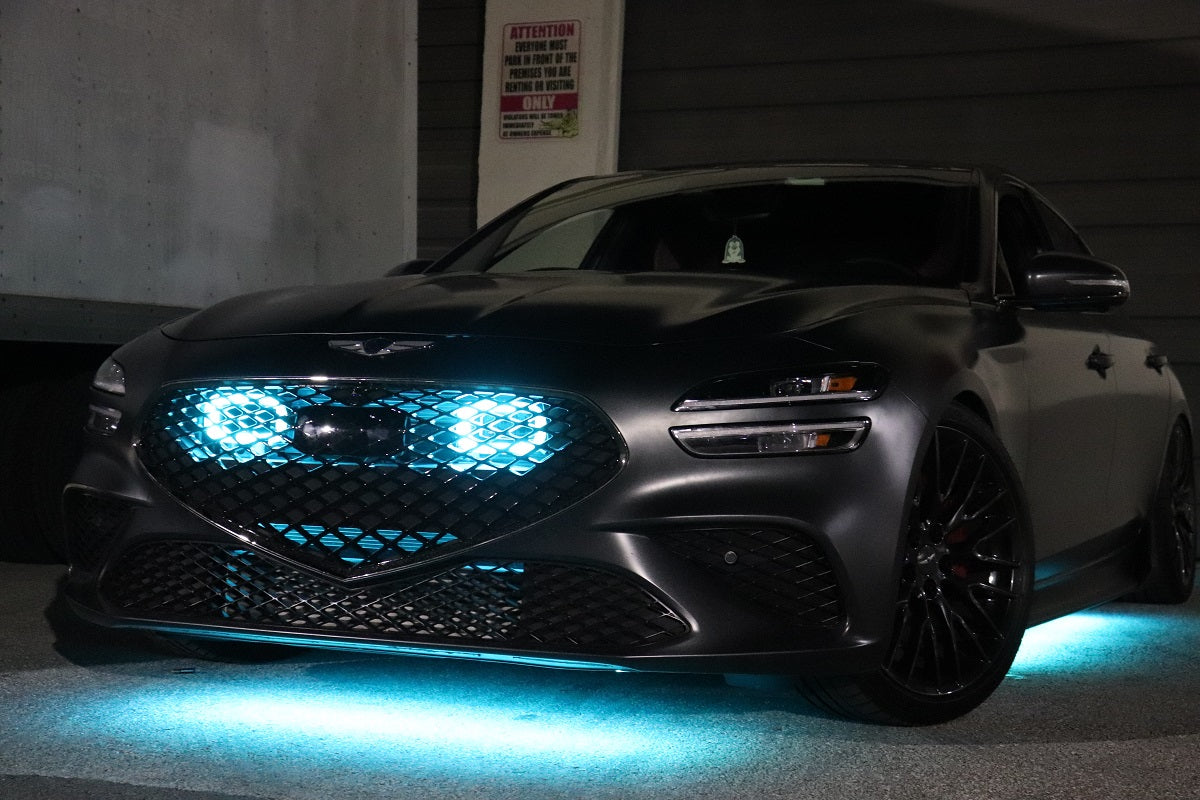 2022+ Genesis G70 3.3T Dual BIG MOUTH &quot;LIT KIT&quot; Ram Air Intake Snorkels | Velossa Tech Design