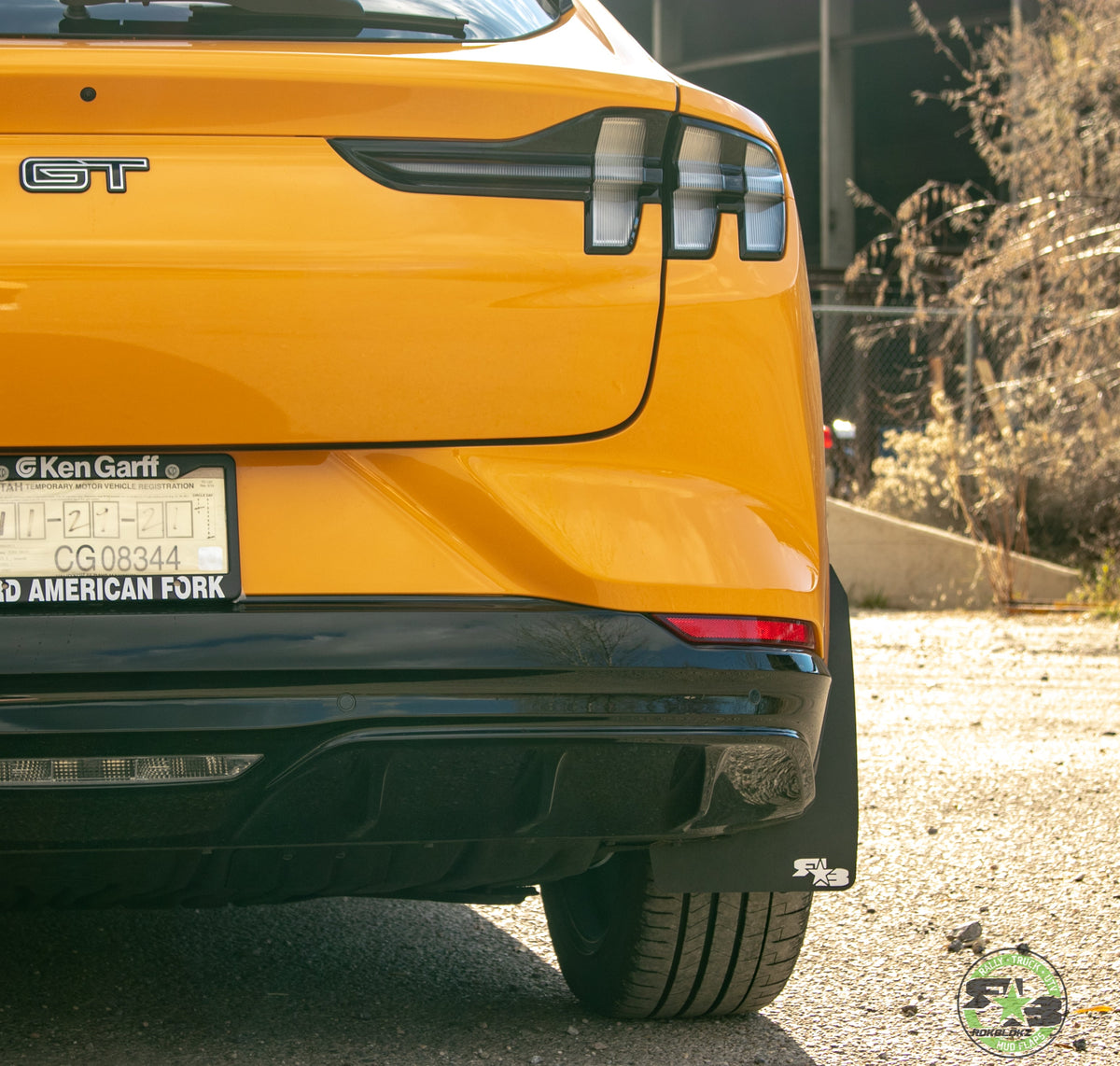 2021 Mustang Mach E featuring Rokblokz Rally Mud Flaps