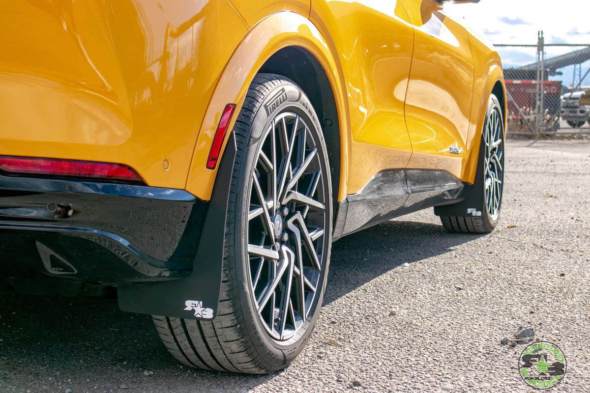 2021 Mustang Mach E featuring Rokblokz Rally Mud Flaps