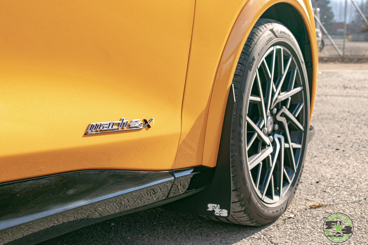 2021 Mustang Mach E featuring Rokblokz Rally Mud Flaps