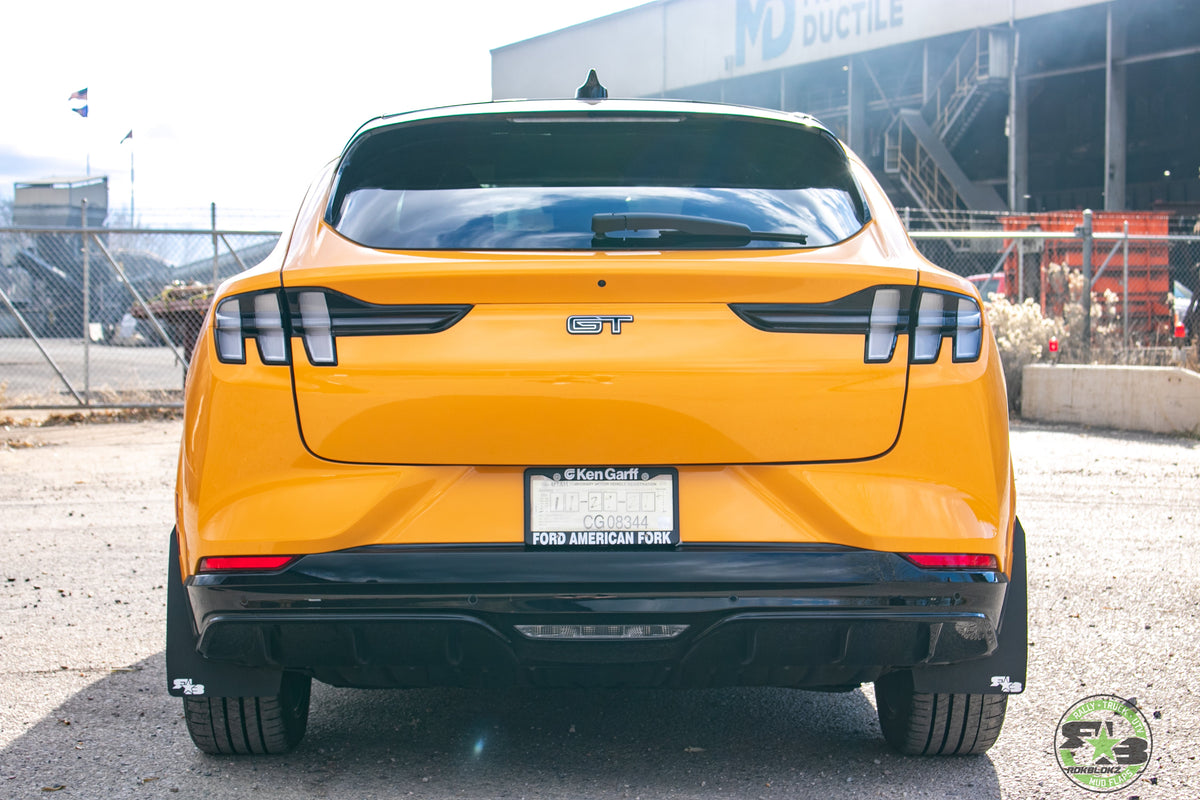 2021 Mustang Mach E featuring Rokblokz Rally Mud Flaps