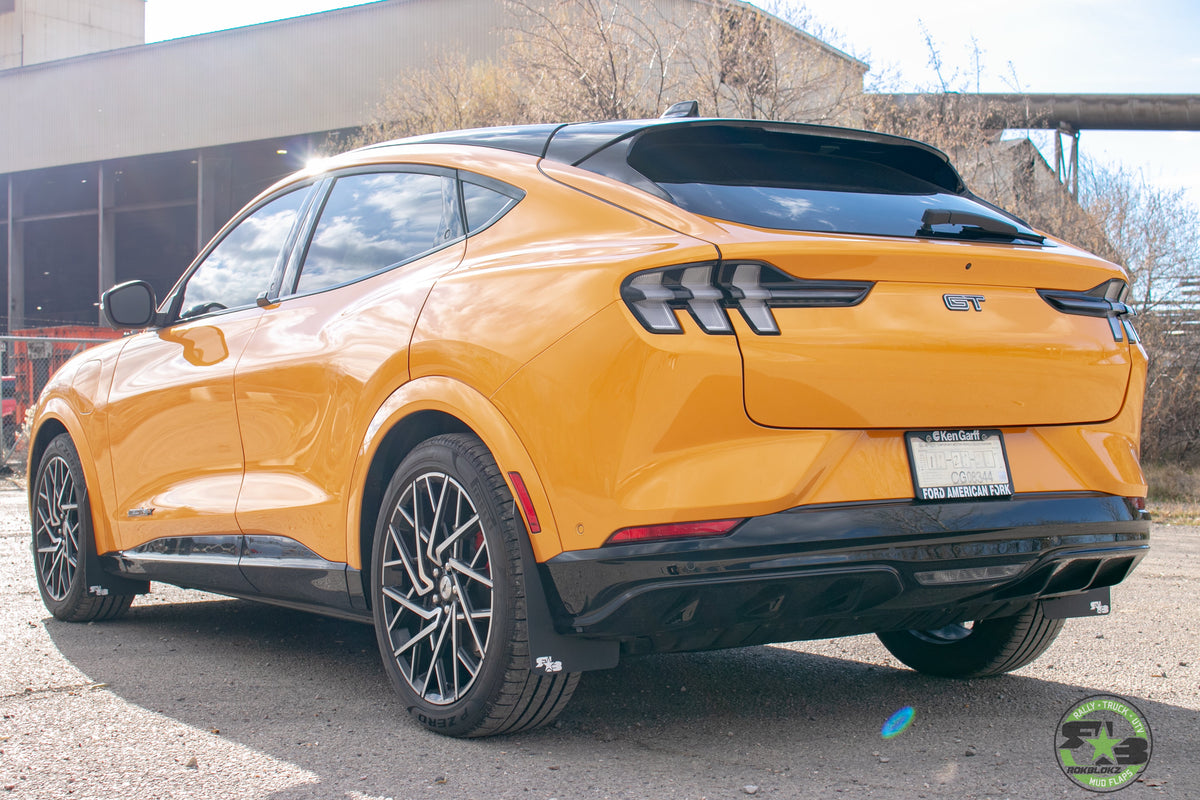 2021 Mustang Mach E featuring Rokblokz Rally Mud Flaps