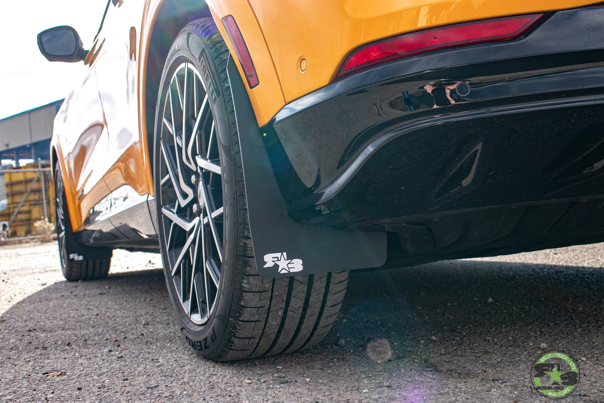 2021 Mustang Mach E featuring Rokblokz Rally Mud Flaps