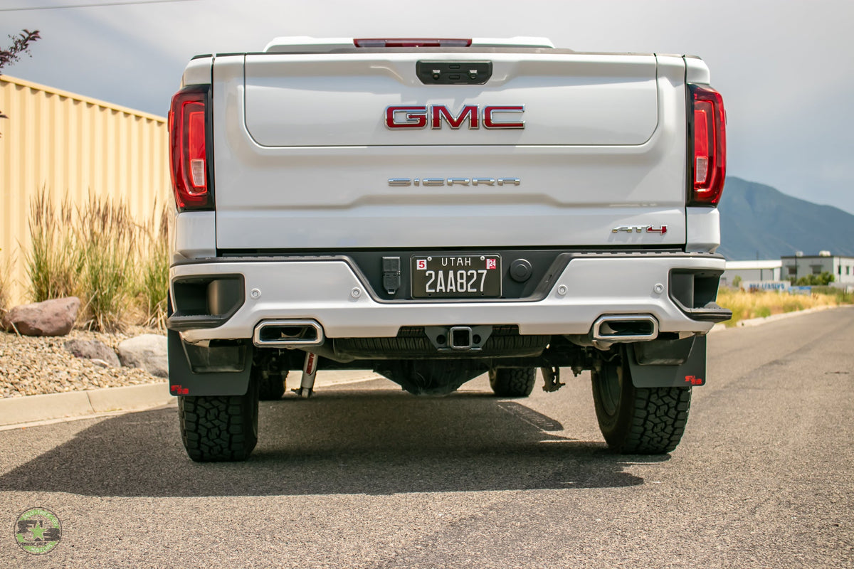 2022 GMC Sierra Ft. Rokblokz Mud Flaps in Original - rear