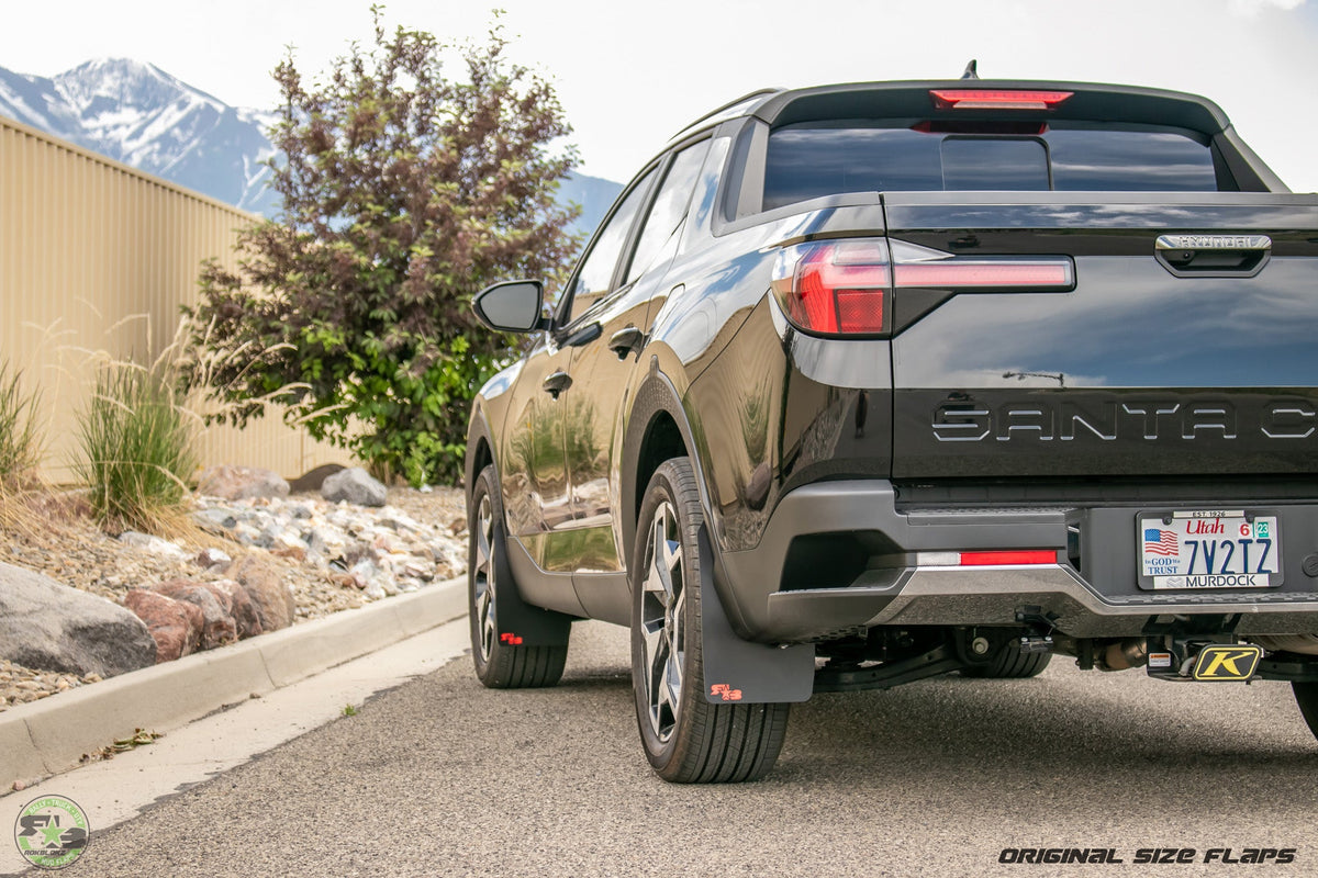 2022 Hyundai Santa Cruz Ft. Rokblokz Mud flaps - 3/4 view