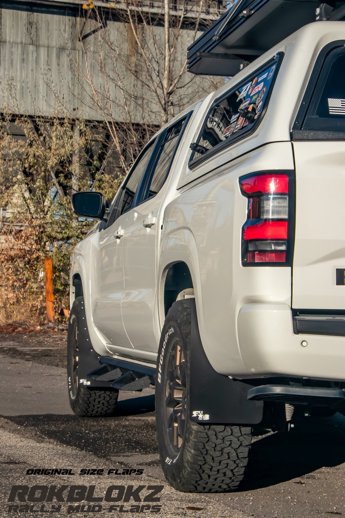 22+ Nissan Frontier SV Featuring Rokblokz Mud Flaps in Black