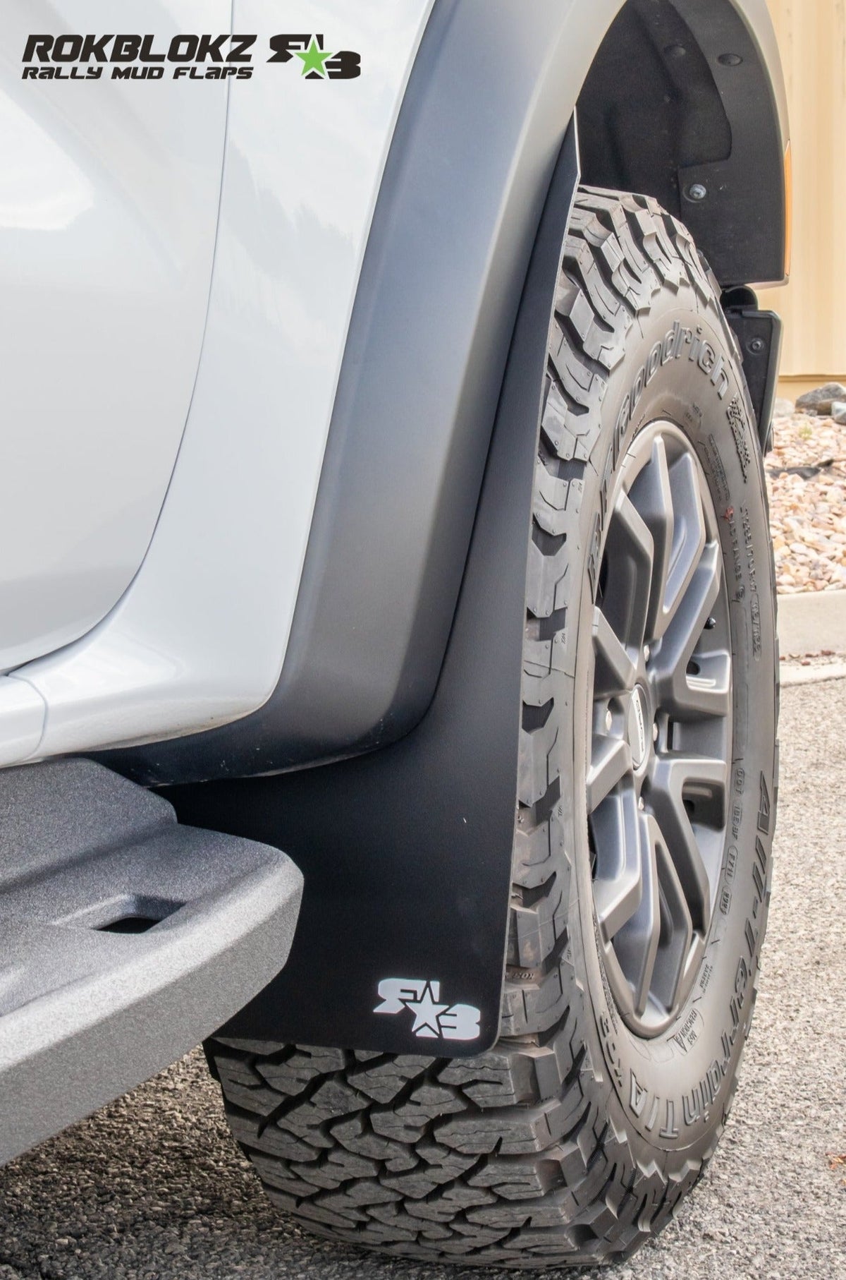 2024 Ford Ranger Raptor Featuring Rokblokz Mud Flaps - Front Flap