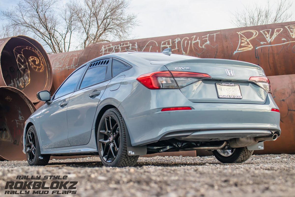 11th Gen  Honda Civic FT. Rokblokz Rally Mud Flaps in Black - main