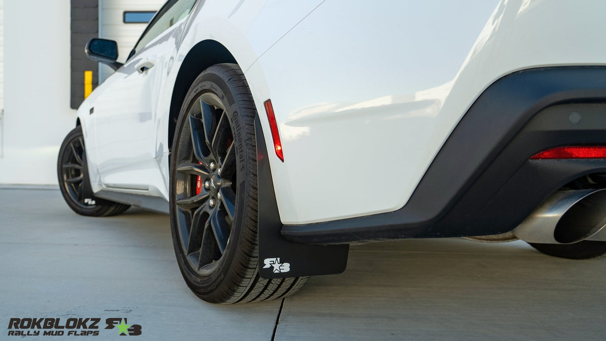 2024 Mustang GT Featuring Rokblokz Rally Style Mud Flaps -  rear flap