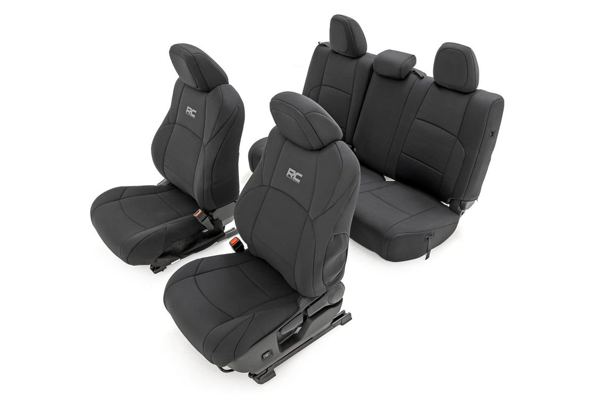 Seat Covers | FR &amp; RR | Crew Cab | Toyota Tacoma 2WD/4WD (2024)