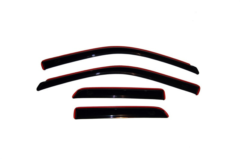 AVS 09-18 Dodge RAM 1500 Quad Cab Ventvisor In-Channel Front &amp; Rear Window Deflectors 4pc - Smoke