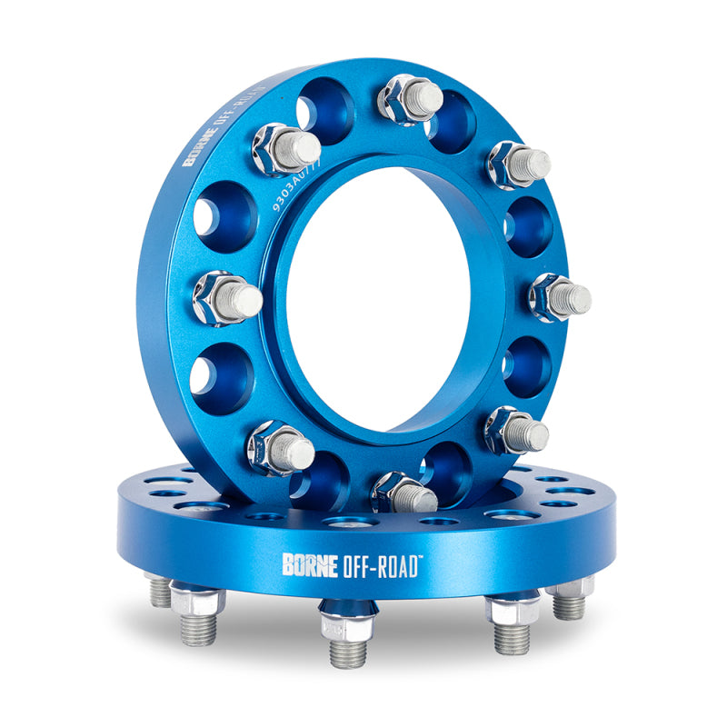 Borne Off-Road Wheel Spacers - 8X165.1 / 121.3 / 38.1 M14 - Blue