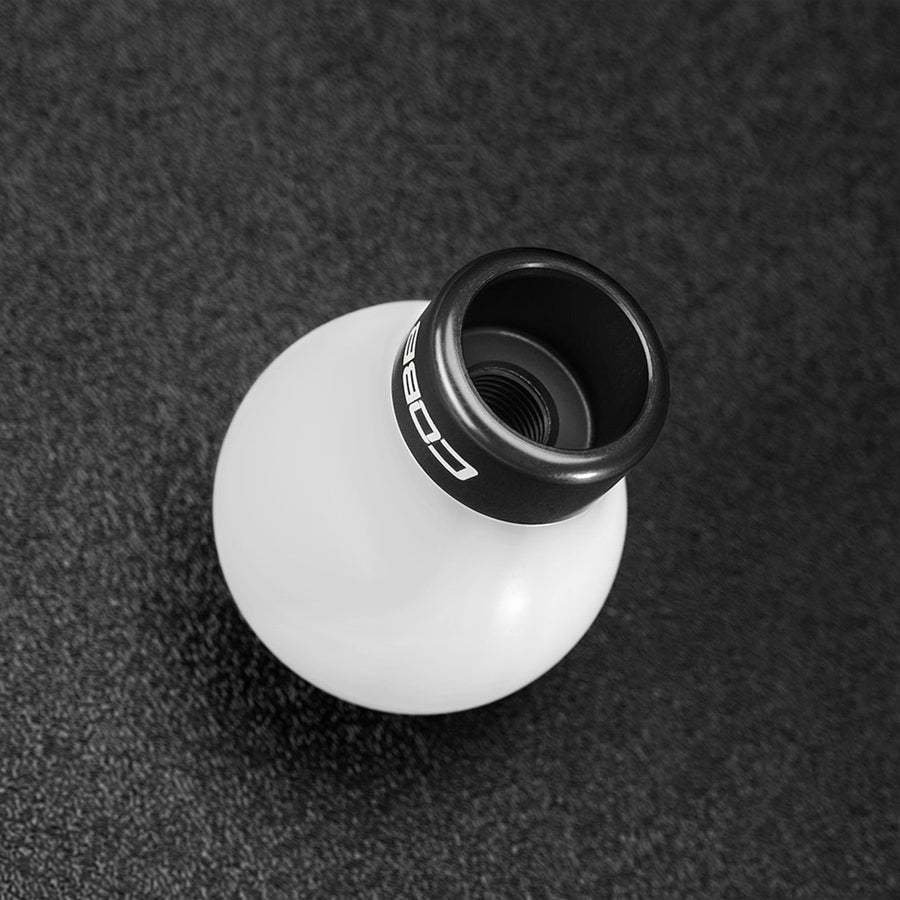 Cobb Subaru 6-Speed COBB Shift Knob - White w/Stealth Black Collar (Non-Weighted) - 213350-W-BK