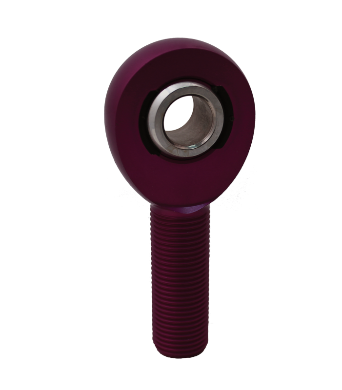 QA1 A Series Endura Rod End - Male/Right Hand - .5in Bore x 5/8-18 - Purple Aluminum