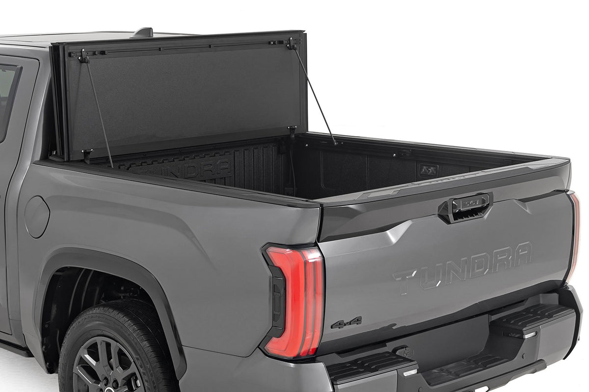 Hard Tri-Fold Flip Up Bed Cover | 5&#39;7&quot; | Toyota Tundra 2WD/4WD (2022-2024)