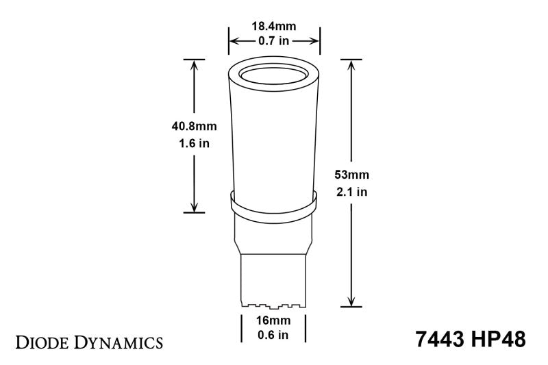 Diode Dynamics 7443 LED Bulb HP48 LED - Amber (Pair) - DD0111P