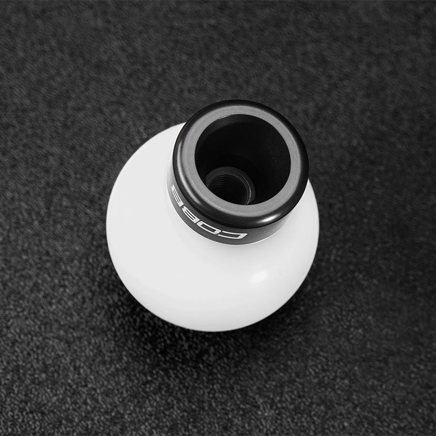 Cobb 07-13 Mazdaspeed3 &amp; 06-07 Mazdaspeed6 Shift Knob - White Knob w/Stealth Black Base - 271350-W-BK