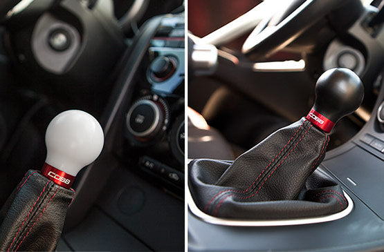 Cobb 07-13 Mazdaspeed3 &amp; 06-07 Mazdaspeed6 Shift Knob - White Knob w/Stealth Black Base - 271350-W-BK