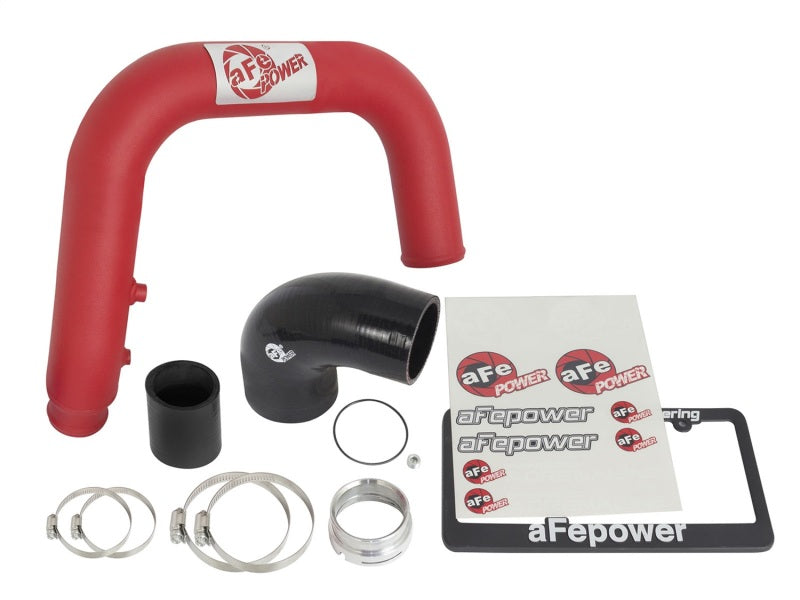 aFe BladeRunner 2.5in Red IC Tube Hot Side w/ Coupling &amp; Clamp Kit 2016 GM Colorado/Canyon 2.8L