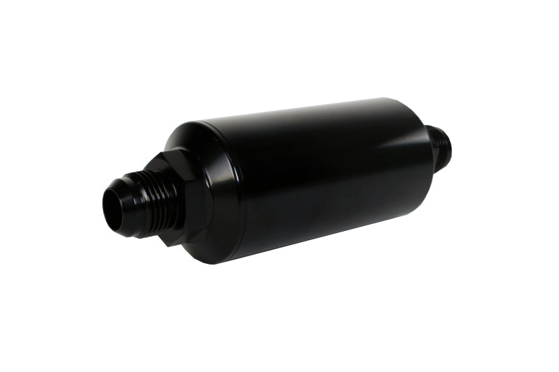 Aeromotive In-Line Filter - (AN -10 Male) 10 Micron Fabric Element Bright Dip Black Finish