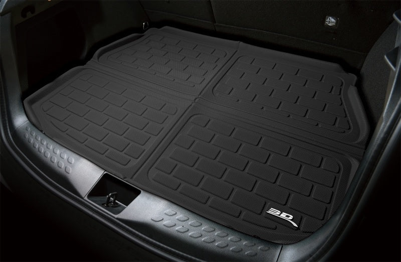 3D MAXpider 13-18 Hyundai Santa Fe 6 &amp; 7 Seats Behind 2nd Row Stowable Kagu Cargo Liner - Black