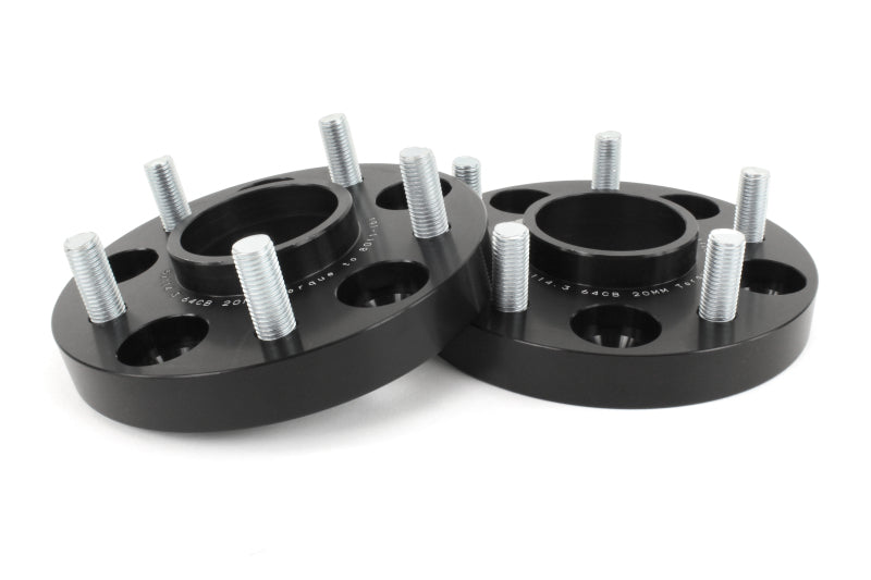 Perrin 17-18 Honda Civic Si 64.1mm Hub 5x114.3 20mm Wheel Spacers (One Pair) - PHP-WHL-020BK