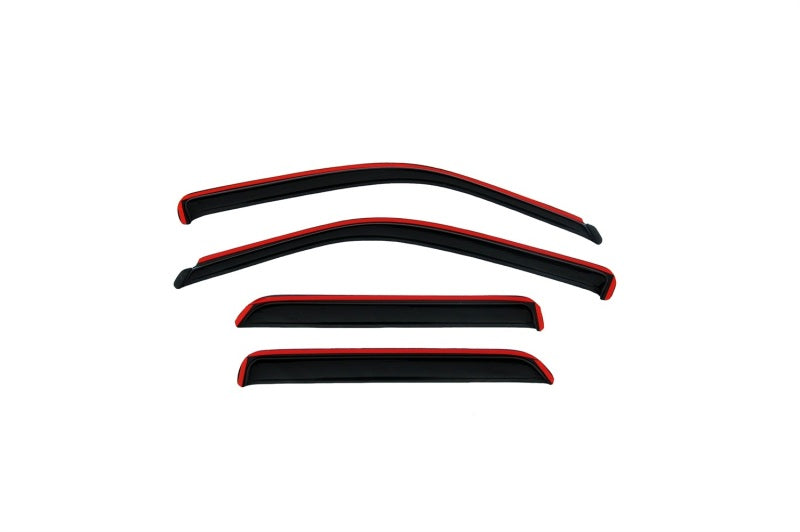 AVS 07-18 Toyota Tundra Double Cab Ventvisor In-Channel Front &amp; Rear Window Deflectors 4pc - Smoke