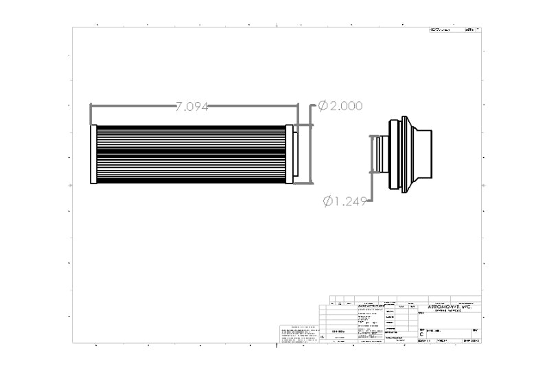 Aeromotive Filter Element 40 micron Stainless Steel - Fits 12363