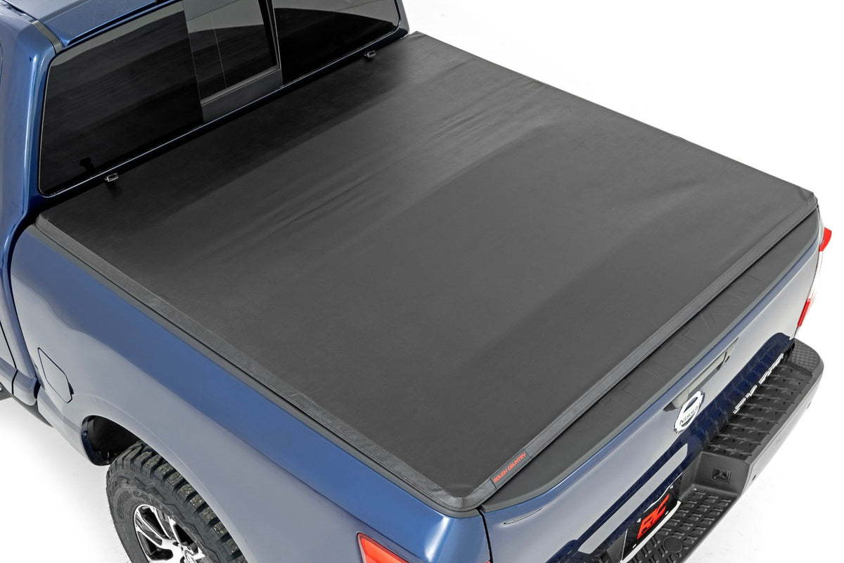 Soft Tri-Fold Bed Cover | 5&#39;7&quot; Bed | No Utl Trk | Nissan Titan (17-23)