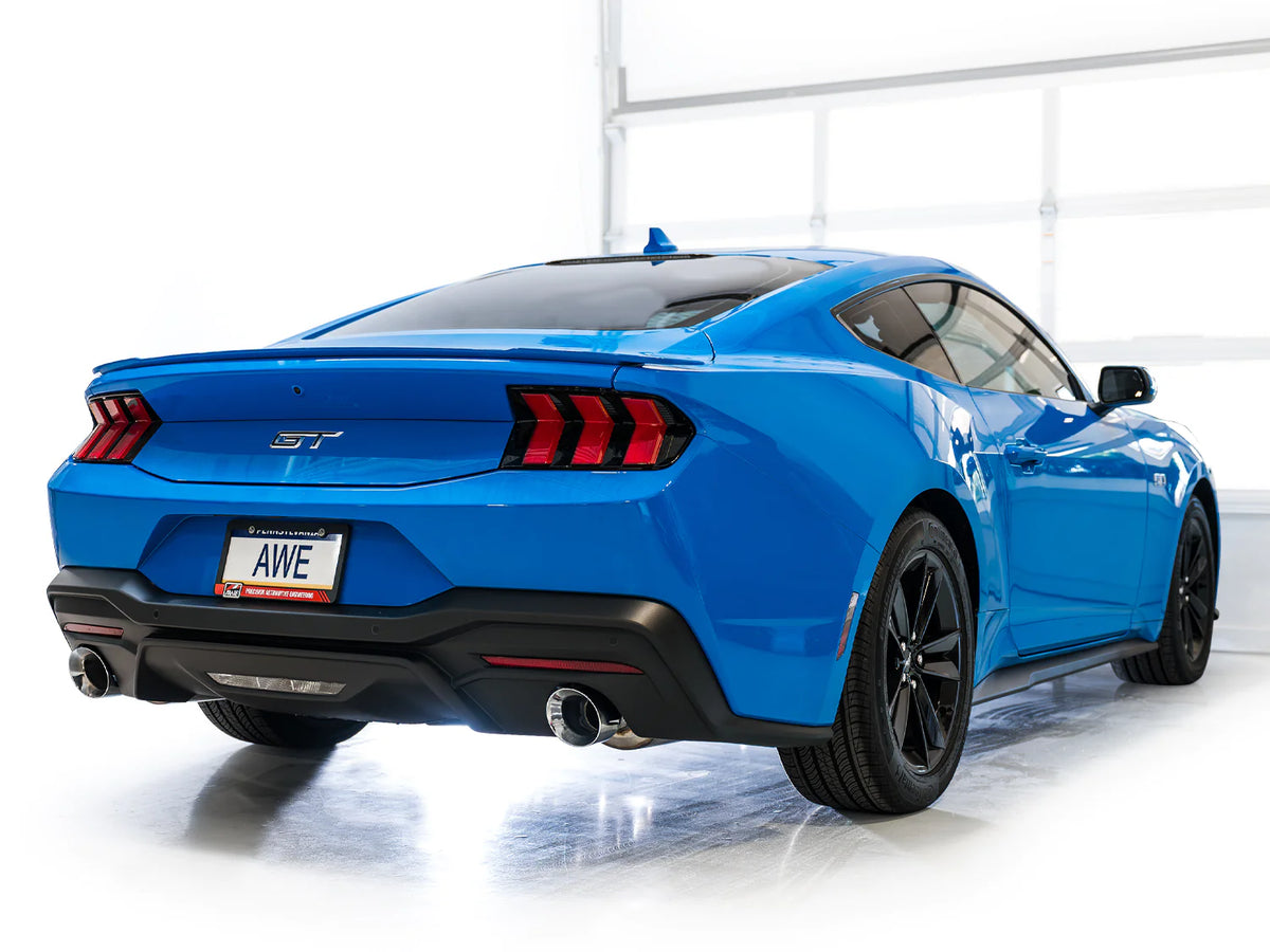 AWE 2024 Ford Mustang GT Fastback S650 RWD Touring Catback Exhaust w/ Dual Chrome Silver Tips