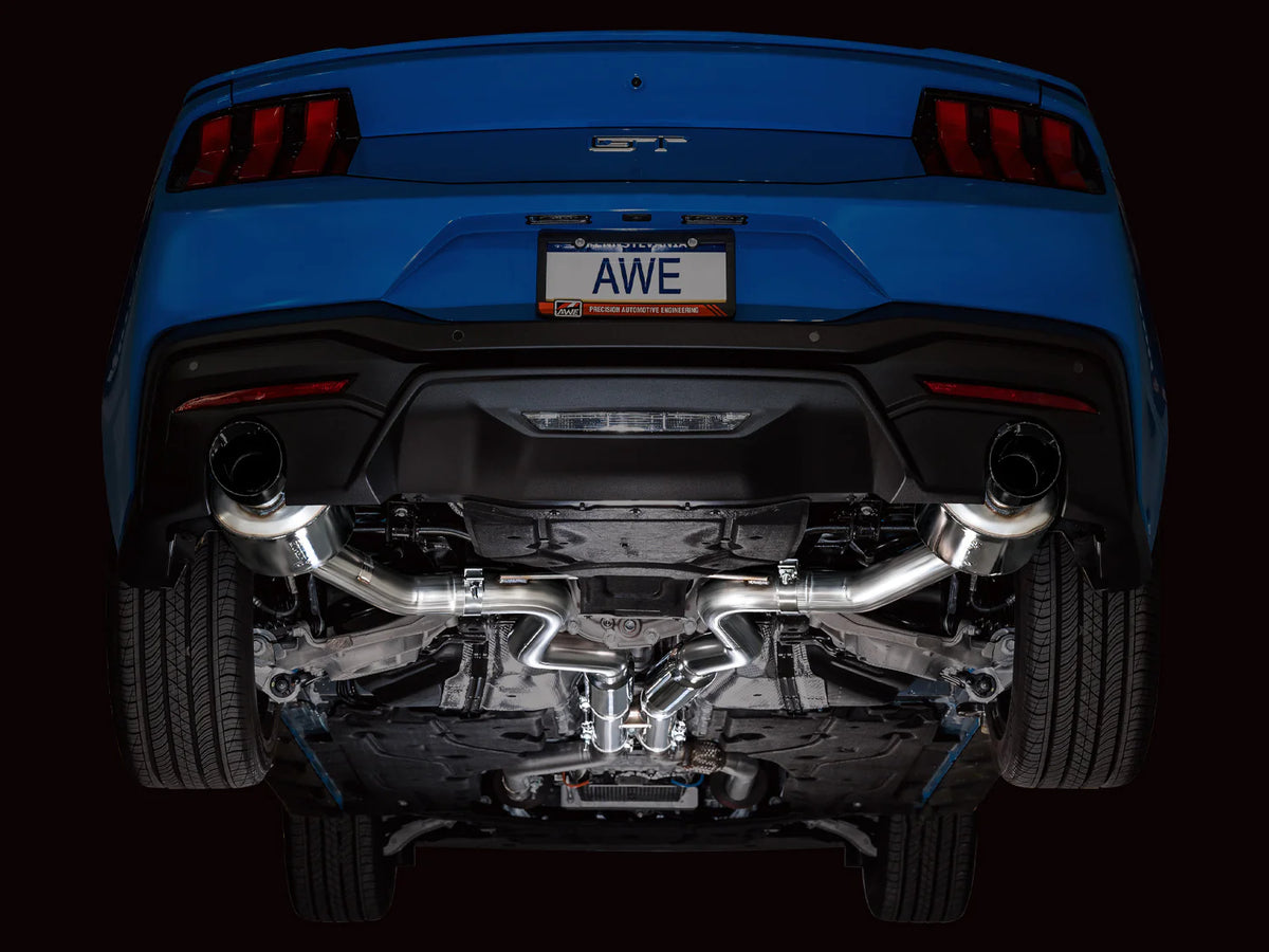 AWE 2024 Ford Mustang GT Fastback S650 RWD Touring Catback Exhaust w/ Dual Diamond Black Tips