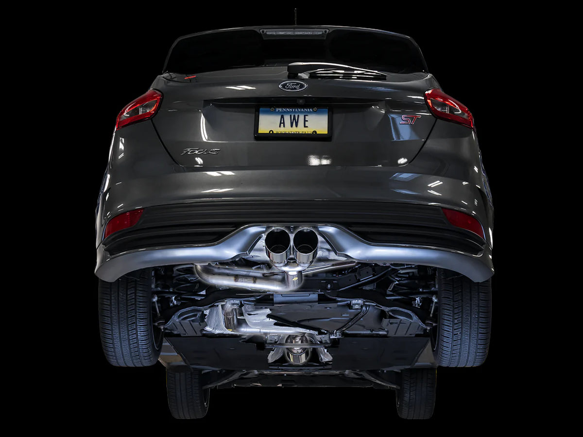 AWE Tuning Ford Focus ST Track Edition Cat-back Exhaust - Diamond BlackTips