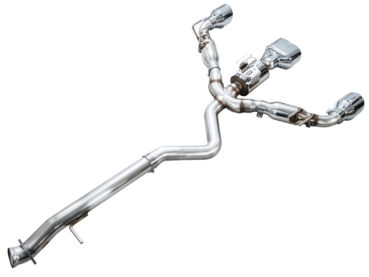 AWE 23-24 Toyota GR Corolla Track Edition Catback Exhaust - Chrome Silver Tips