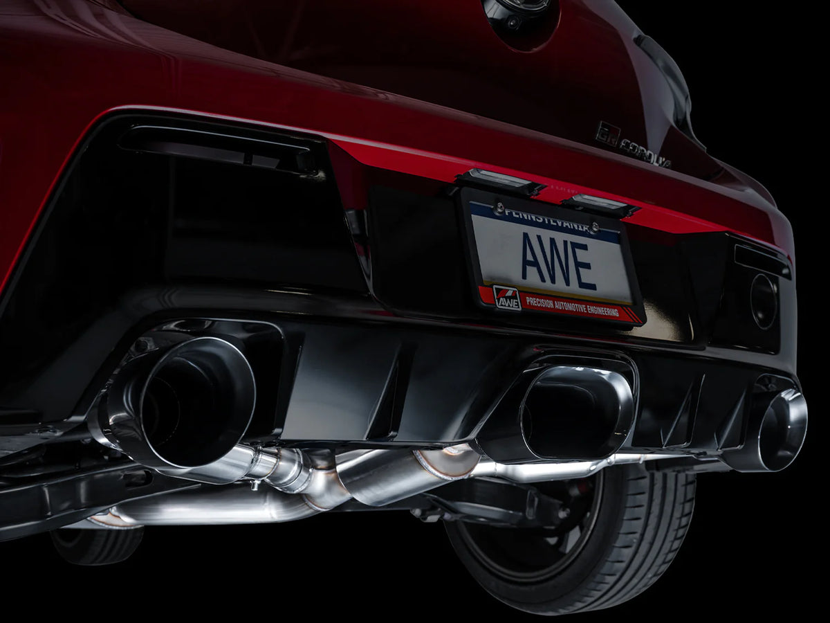 AWE Tuning 2023+ Toyota GR Corolla Track Edition Exhaust - Diamond Black Tips