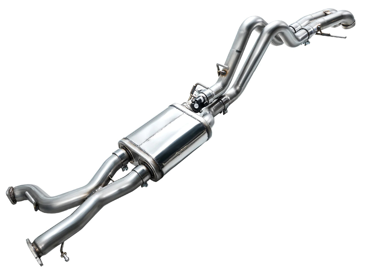 AWE Tuning 22-24 Ford Bronco Raptor 4WD Dual BashGuards Cat-Back SwitchPath Exhaust (No Tips)