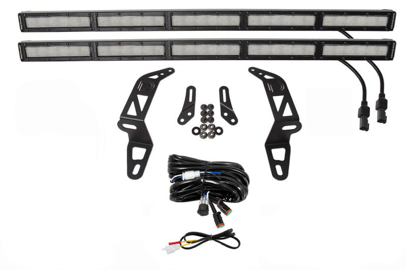 Diode Dynamics 18-21 Jeep JL Wrangler/Gladiator SS30 Bumper Bracket Kit - White Flood Dual - DD6084