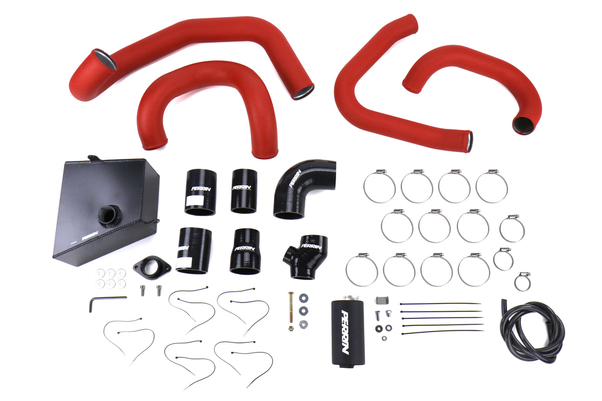 Perrin  15-17 WRX (Will Not Fit 2018) FMIC Boost Tube Box w/ Red Boost Tubes and Black Couplers - PSP-ITR-437-2RD/BK