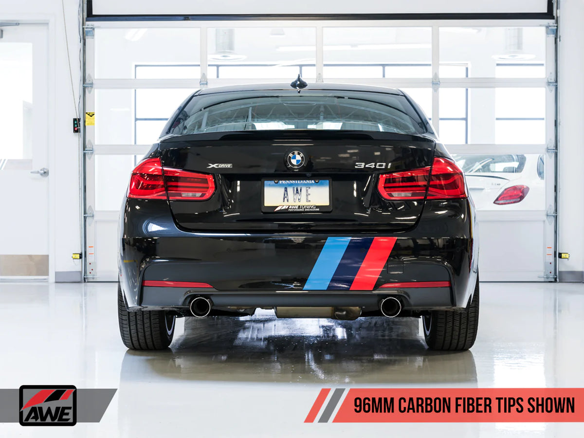 AWE Tuning BMW F22 M235i / M240i Touring Edition Axle-Back Exhaust - Diamond Black Tips (90mm)