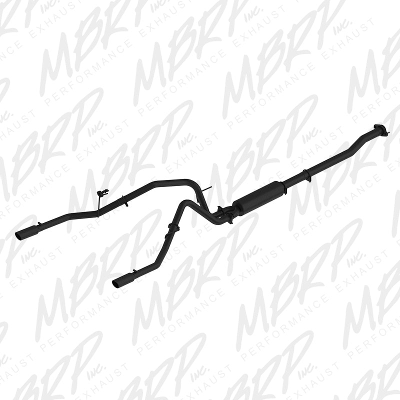 MBRP 11-14 Ford F-150 V6 Ecoboost Black Coated 2.5in Cat-Back Dual Rear Exit Exhaust System - S5240BLK