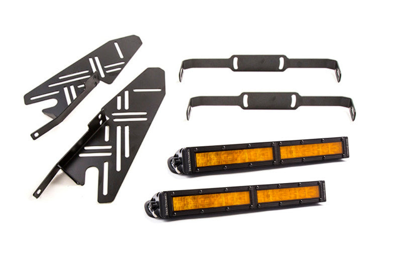 Diode Dynamics 17-19 Ford Raptor SS Fog Kit 12.0 In - Amber Wide - DD6219