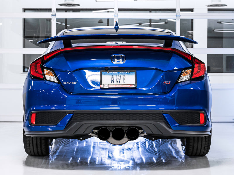 AWE Tuning 2016+ Honda Civic Si Touring Edition Exhaust w/Front Pipe &amp; Dual Diamond Black Tips