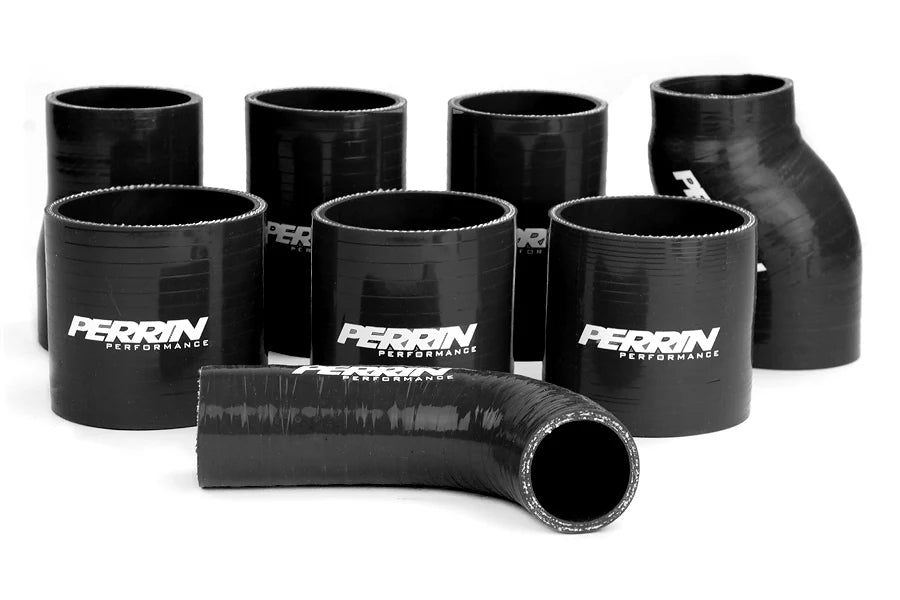 Perrin 02-07 WRX/STi FMIC Red Boost Tubes w/ Black Silicone - PSP-ITR-400-2RD/BK